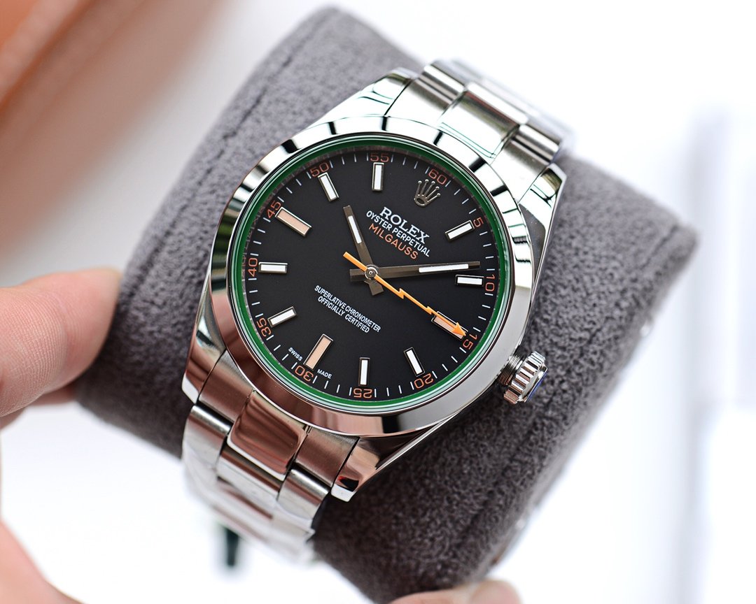 MILGAUSS STAINLESS STEEL BLACK BLUE ORANGE DIAL