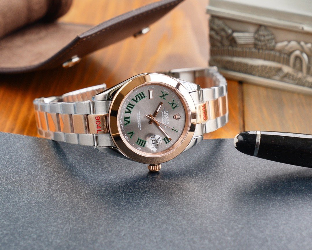 DATEJUST 41MM SMOOTH BEZEL WIMBLEDON DIAL