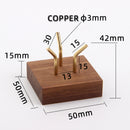 Wooden Crystal Ball Display Stand with Gold Accent BIO
