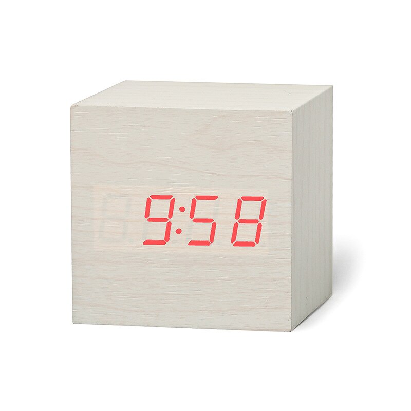 Wooden LED Alarm Clock