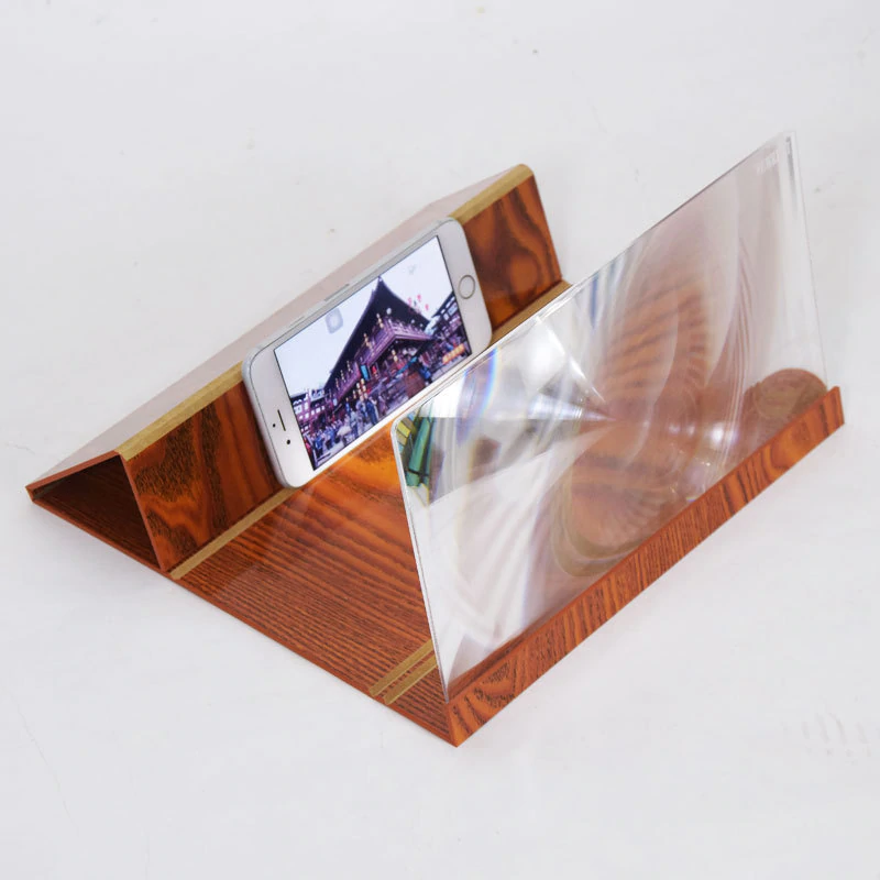 Folding Wooden Phone Screen Magnifier #AMO9707