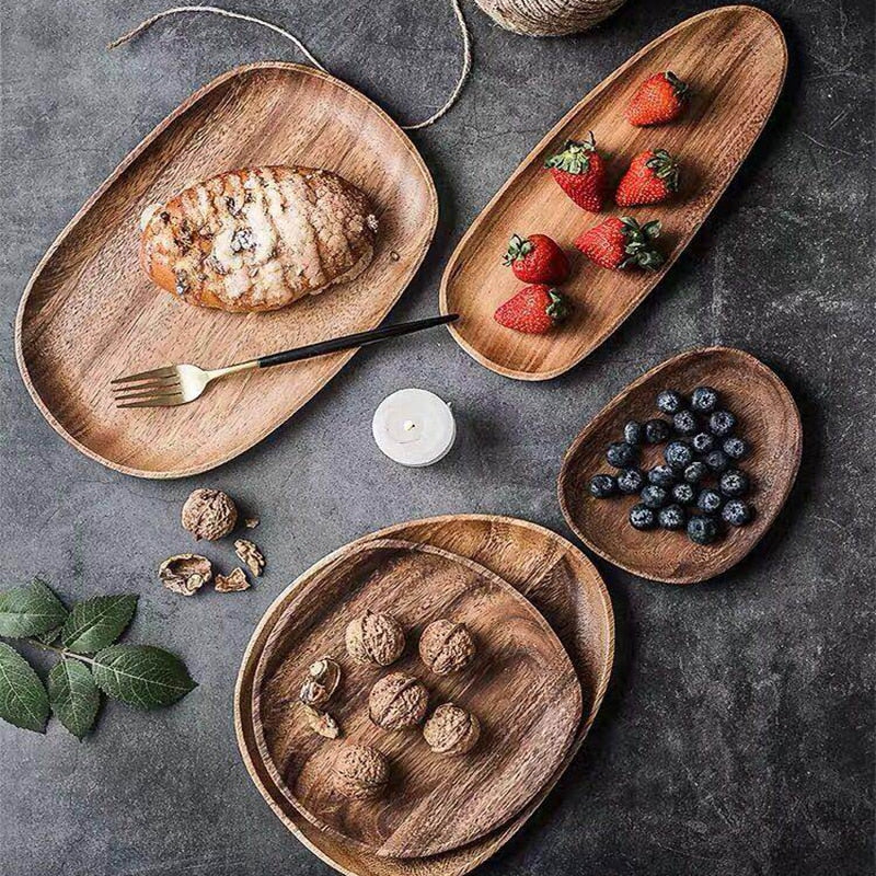 Lovesick Wood Tableware Set – Natural Wooden Dish and Bowl Collection VEV44053