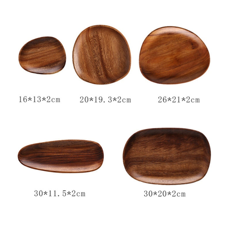 Lovesick Wood Tableware Set – Natural Wooden Dish and Bowl Collection VEV44053