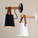 Black and  white  Wooden wall light 