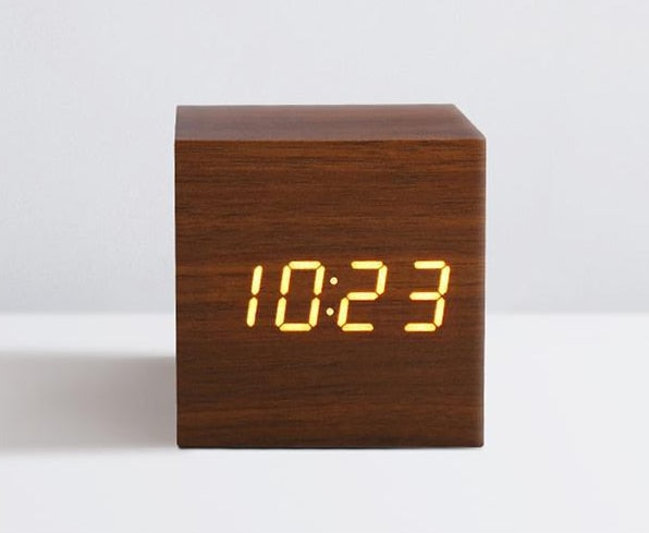 Wooden LED Digital Alarm Clock #AUR1776
