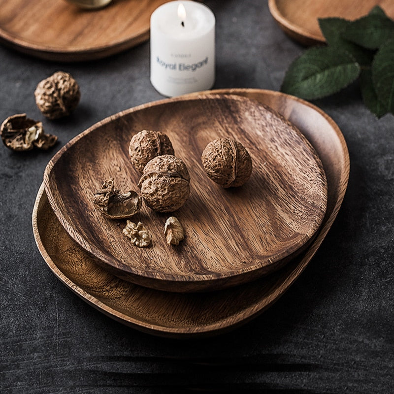 Lovesick Wood Tableware Set – Natural Wooden Dish and Bowl Collection VEV44053