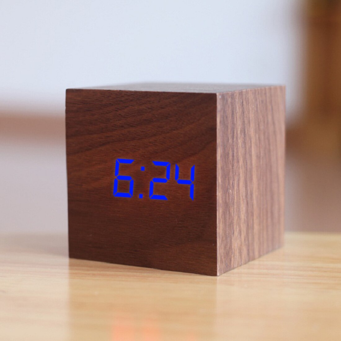 Wooden LED Digital Alarm Clock #AUR1776