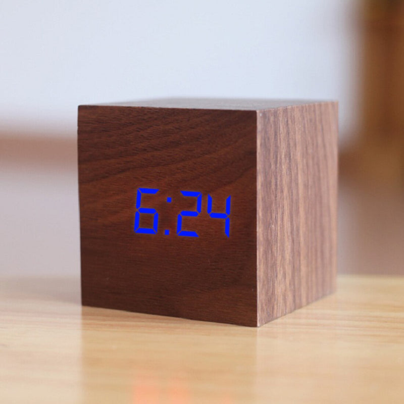 Wooden LED Alarm Clock