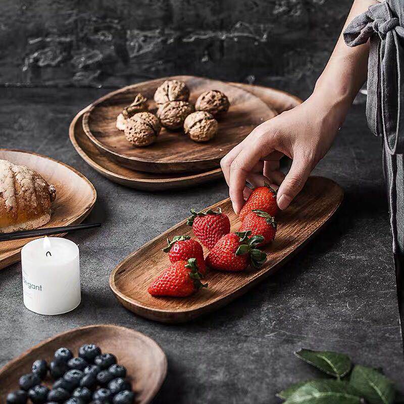 Lovesick Wood Tableware Set – Natural Wooden Dish and Bowl Collection VEV44053