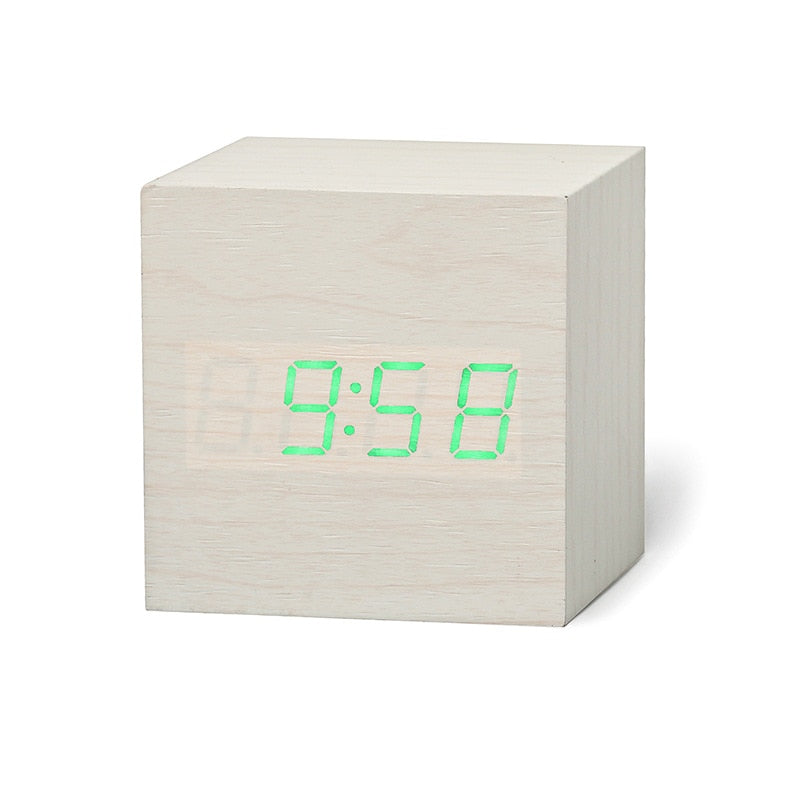 Wooden LED Digital Alarm Clock #AUR1776