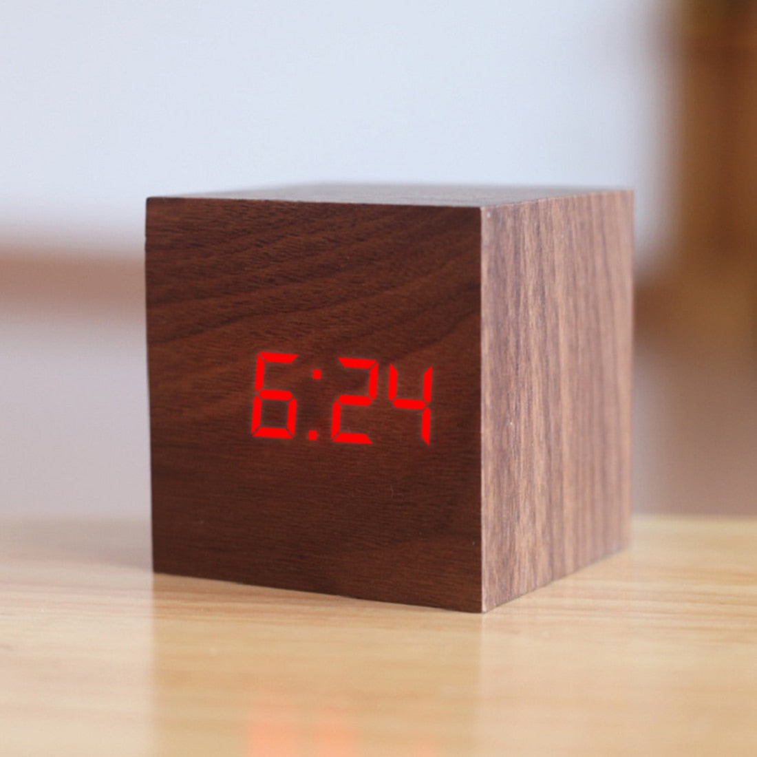 Wooden LED Digital Alarm Clock #AUR1776