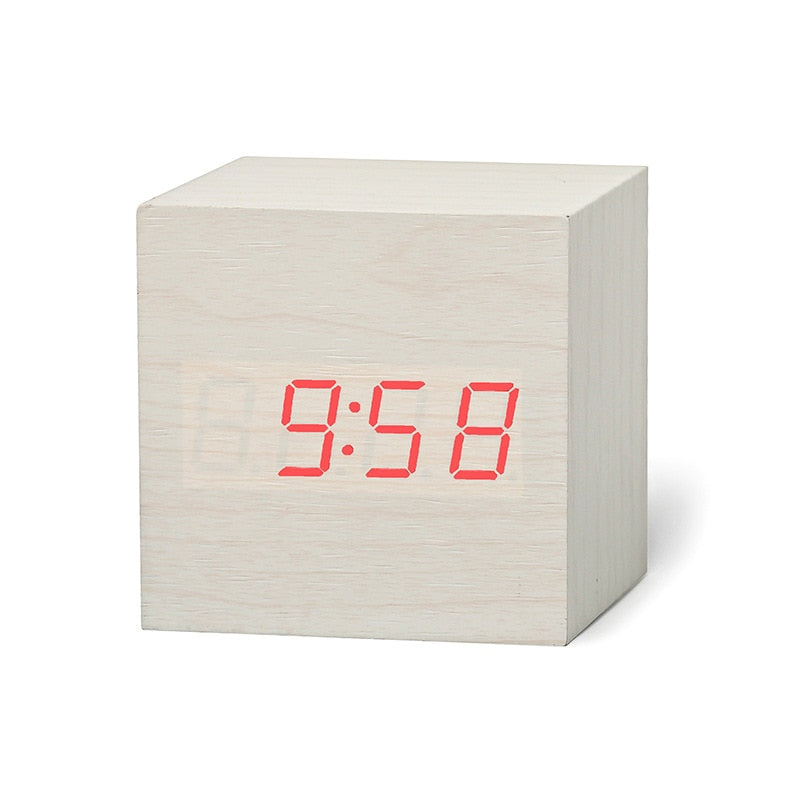 Wooden LED Digital Alarm Clock #AUR1776
