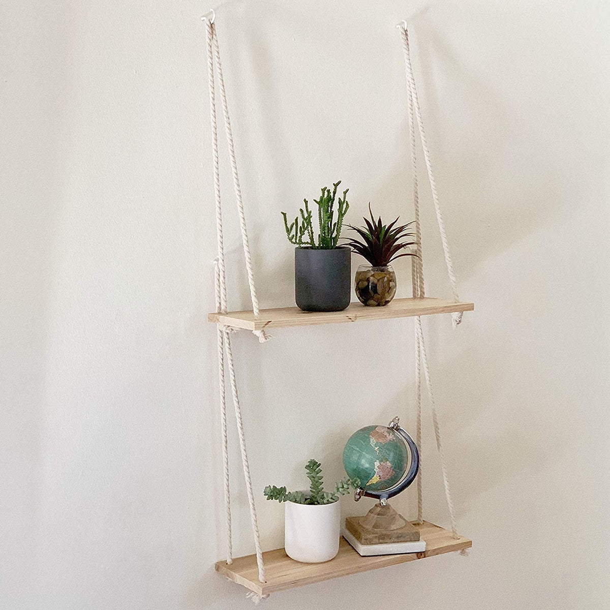 Rustic Rope Swing Wall Shelf #VEV31991