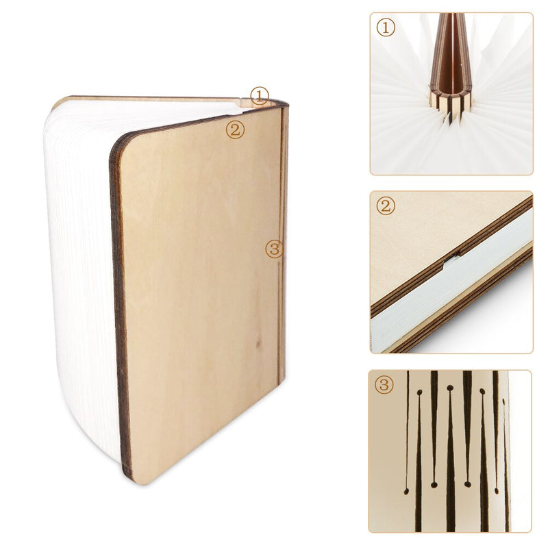 Wireless wooden reading lamp