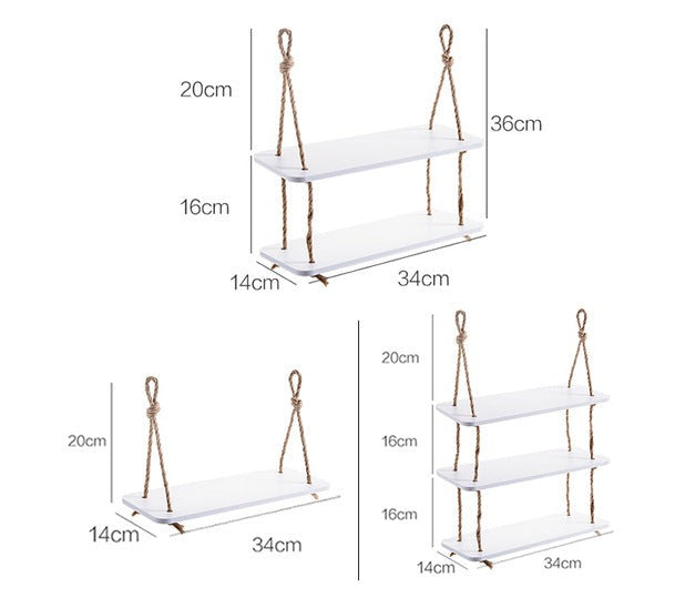 Dimension of Wooden storage shelves 