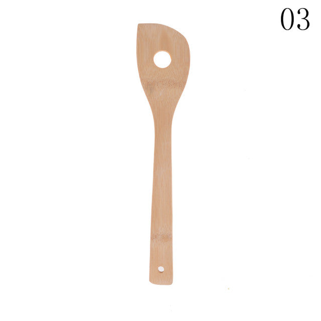Eco Friendly Bamboo Kitchen Utensils Set #AUR1786