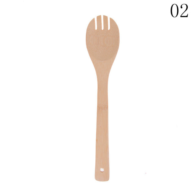 Eco Friendly Bamboo Kitchen Utensils Set #AUR1786