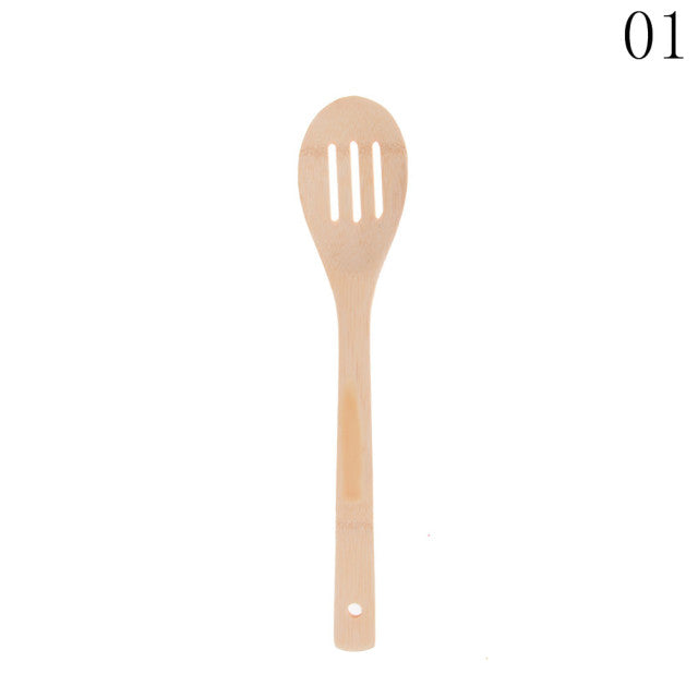 Eco Friendly Bamboo Kitchen Utensils Set #AUR1786