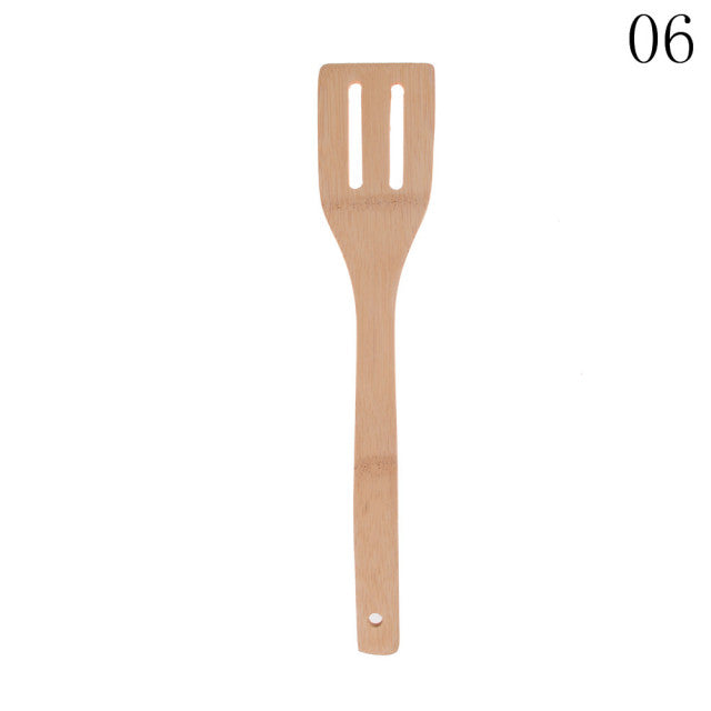 Eco Friendly Bamboo Kitchen Utensils Set #AUR1786
