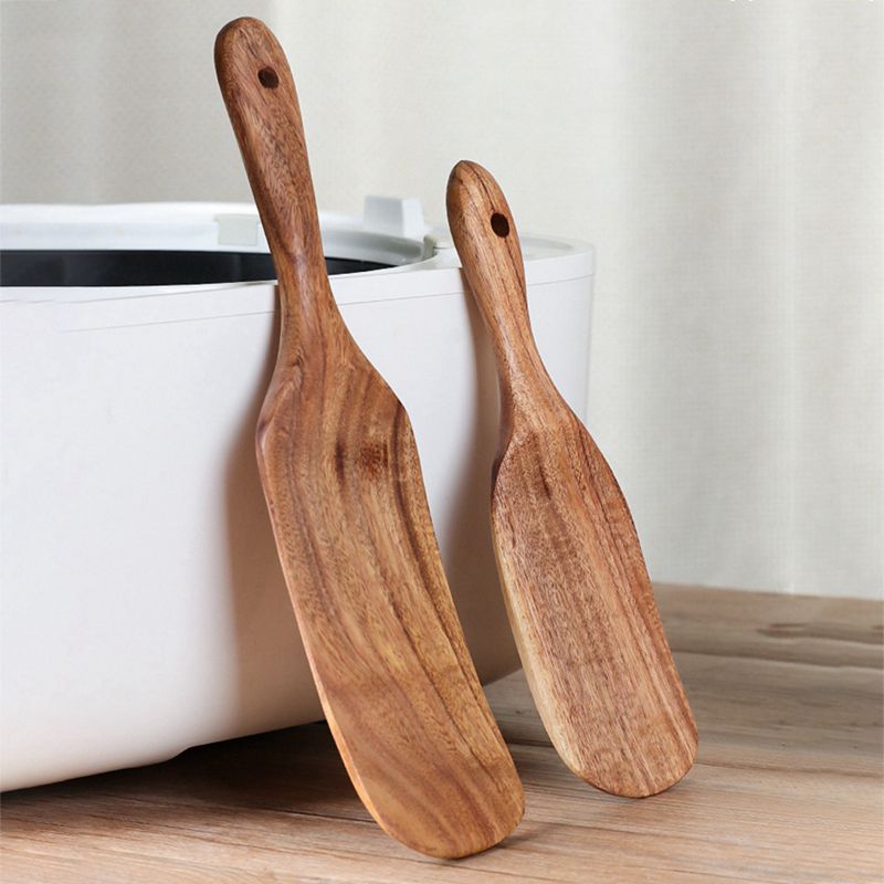 Wood spatula set